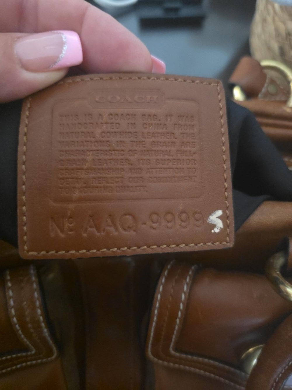 COACH Brown Leather Satchel with Brass Hardware